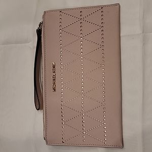 Michael Kors Ballet Pink Leather Clutch